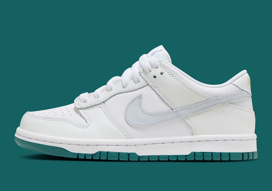 Green Outsoles Dress The Latest Kids Colorway Of The Nike Dunk Low