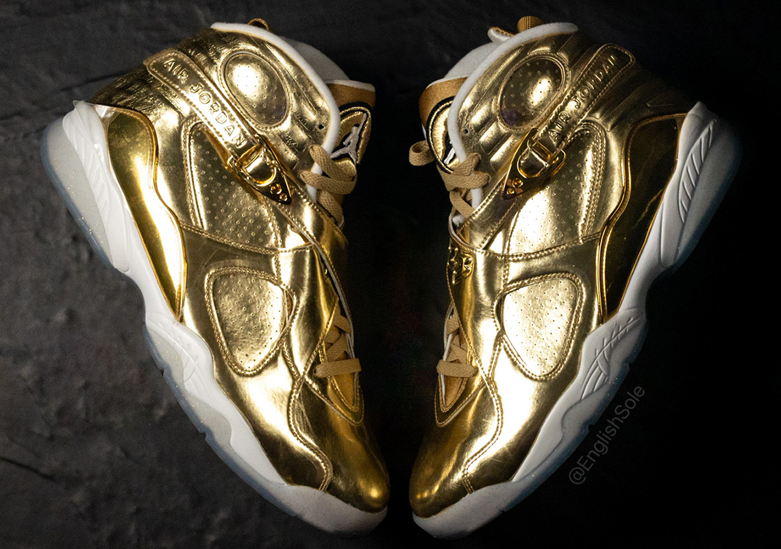 OVO Air Jordan 8 Gold Sample | SneakerNews.com