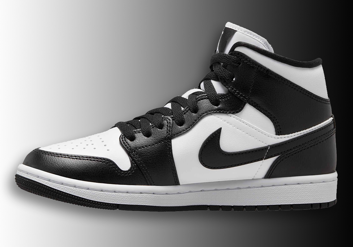 This Air Jordan 1 Mid Borrows An Original “Black/White” Color Scheme ...