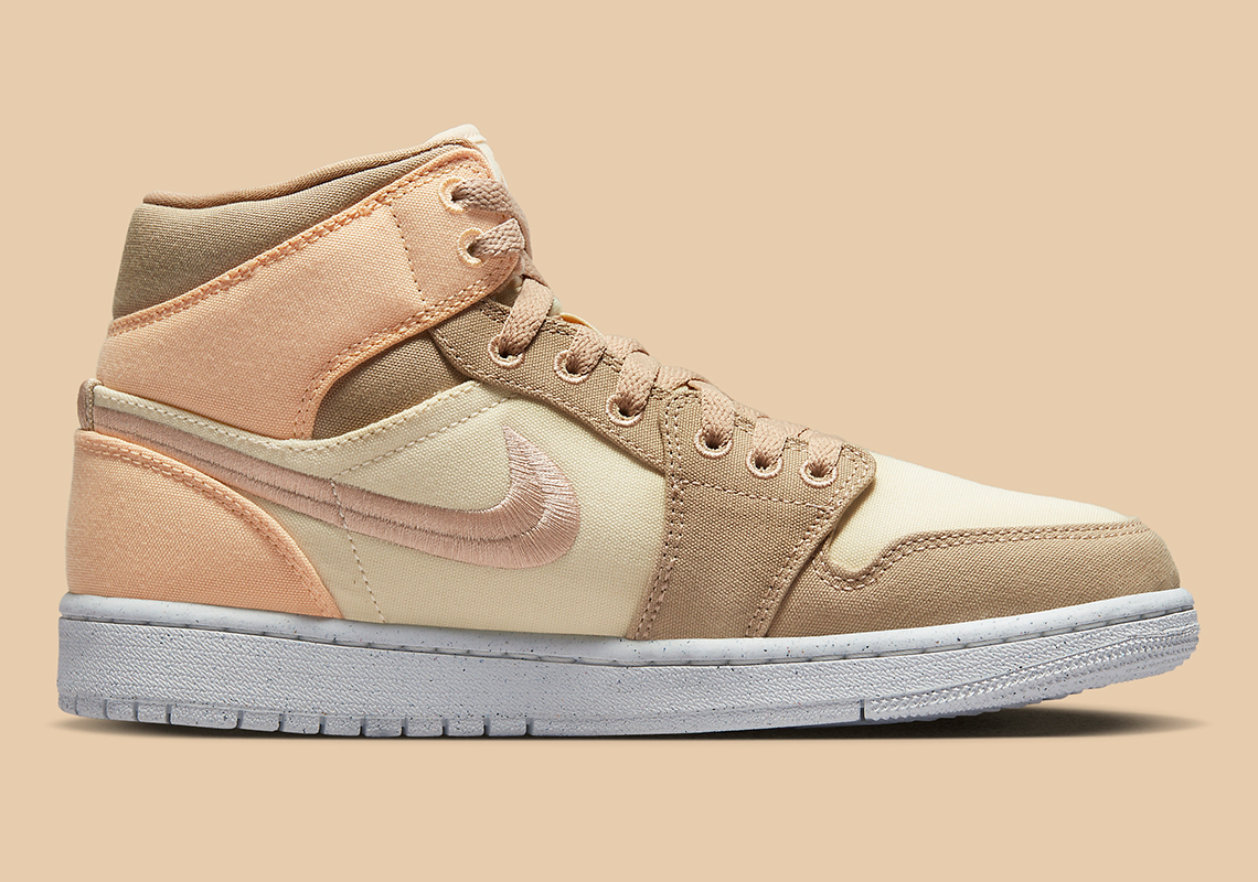 air jordan 1 mid se canvas khaki DV0427 102 7