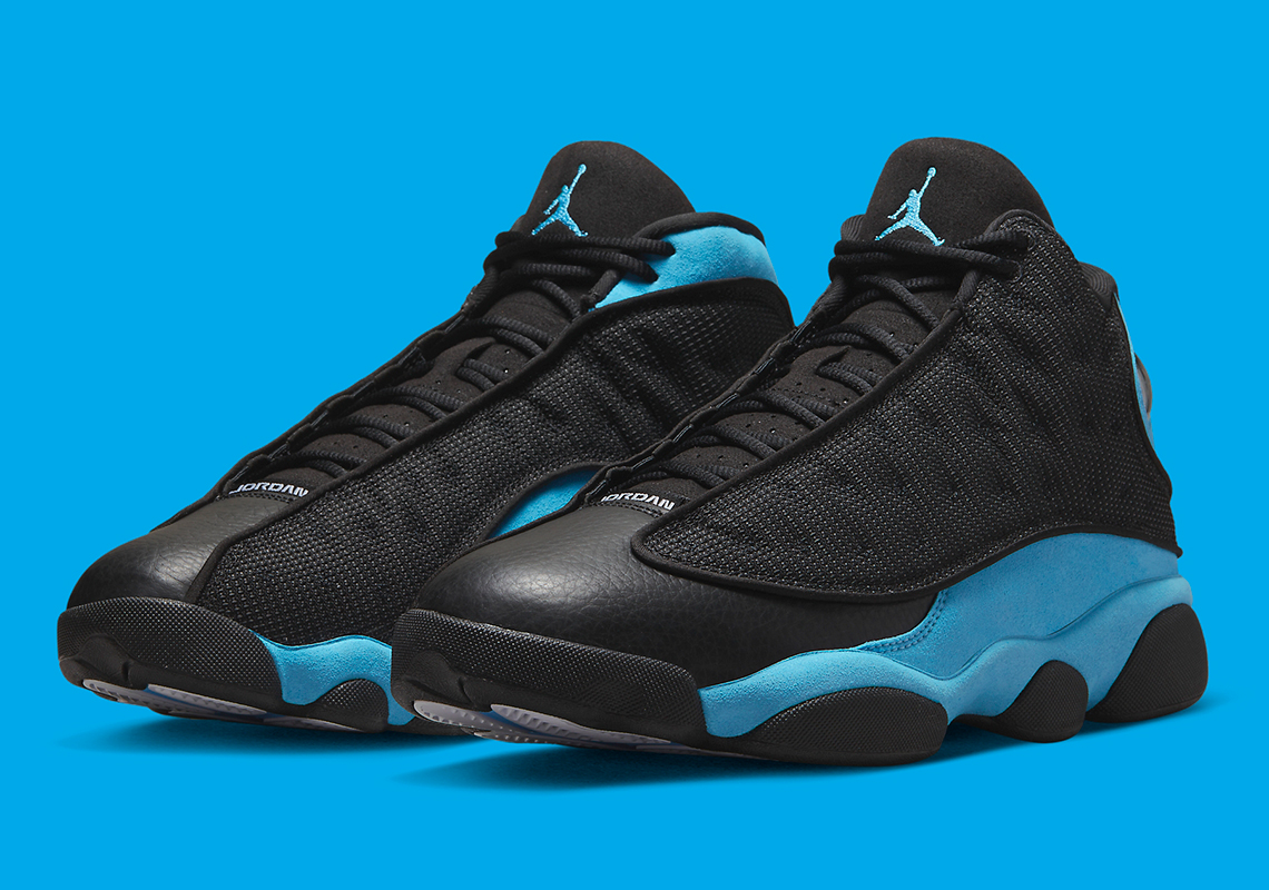 blue and black jordan shoes