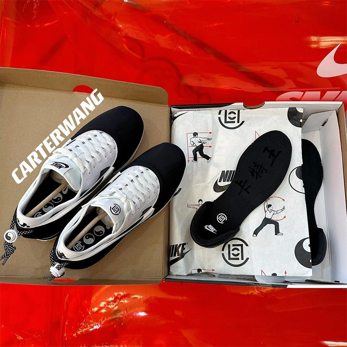 CLOT x Nike Cortez “Clotez” DZ3239-002 Black/White - SoleSnk