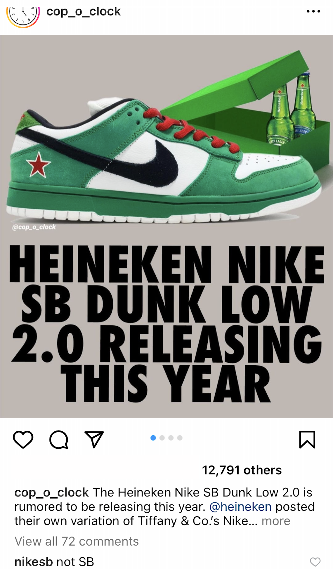 Estación de policía Leer carne Nike SB Dunk Low "Heineken 2.0" – 2023 Rumor | SneakerNews.com