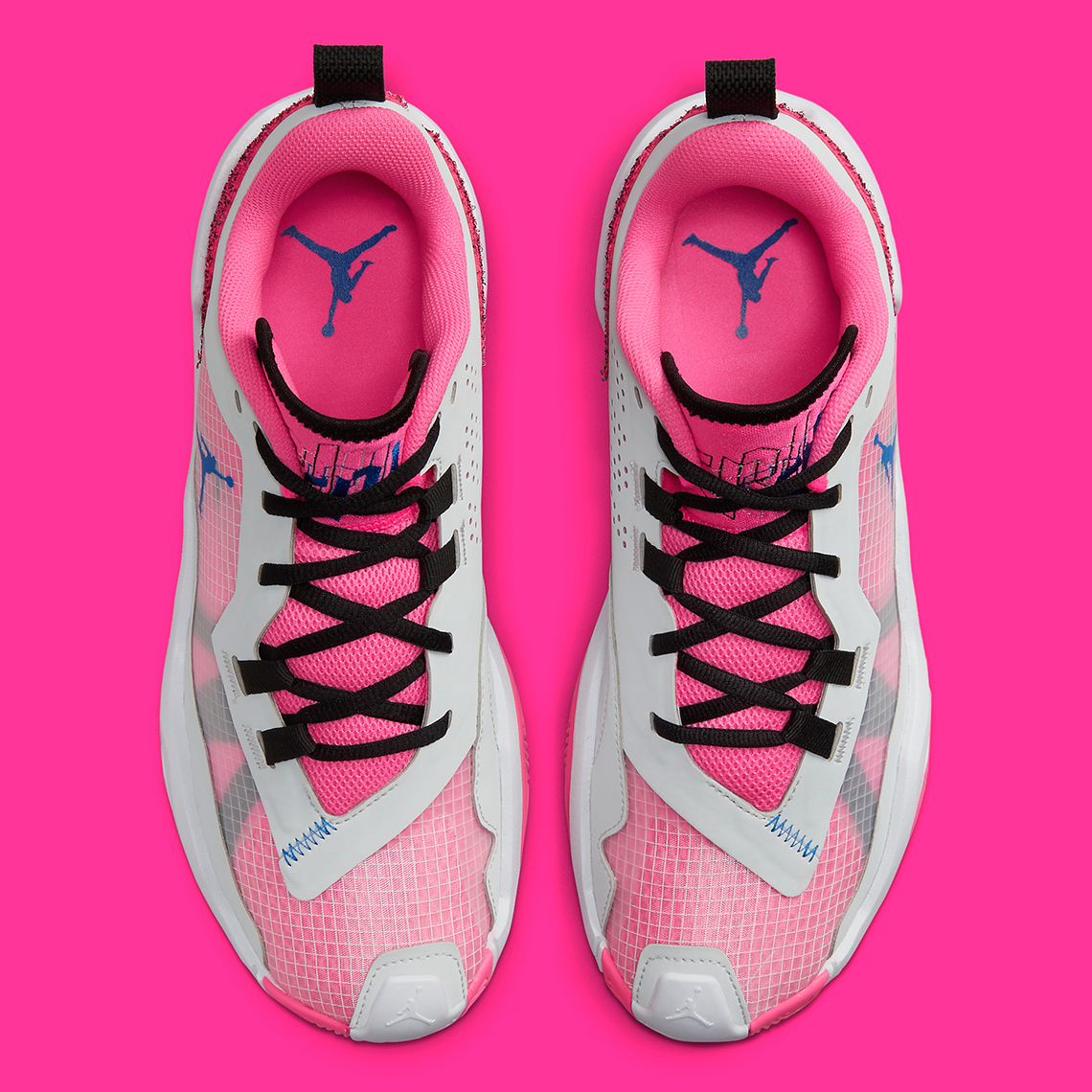 tenis jordan westbrook one take 2 white volt pink yellow