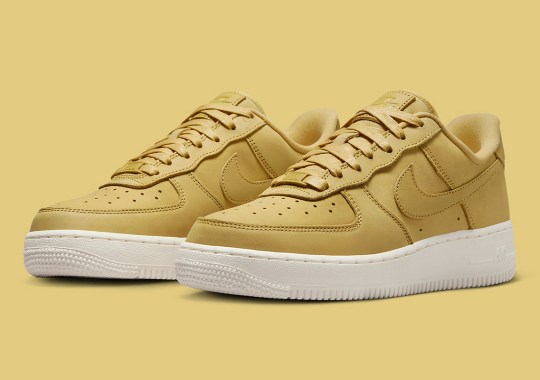 Nike’s Premium Nubuck Air Force 1s Appears In Gold