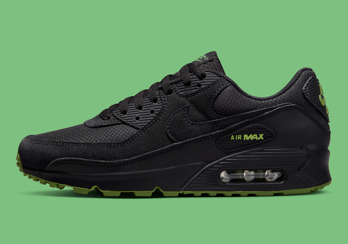 A Murky Nike Air Max 90 Explores Livened "Chlorophyll" Accents