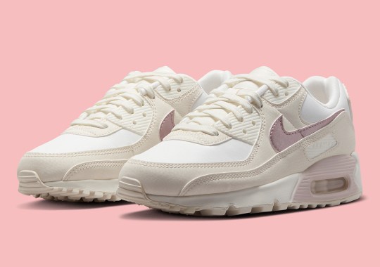 Cream And Metallic Pink Cover The Nike Air Max 90 For Women