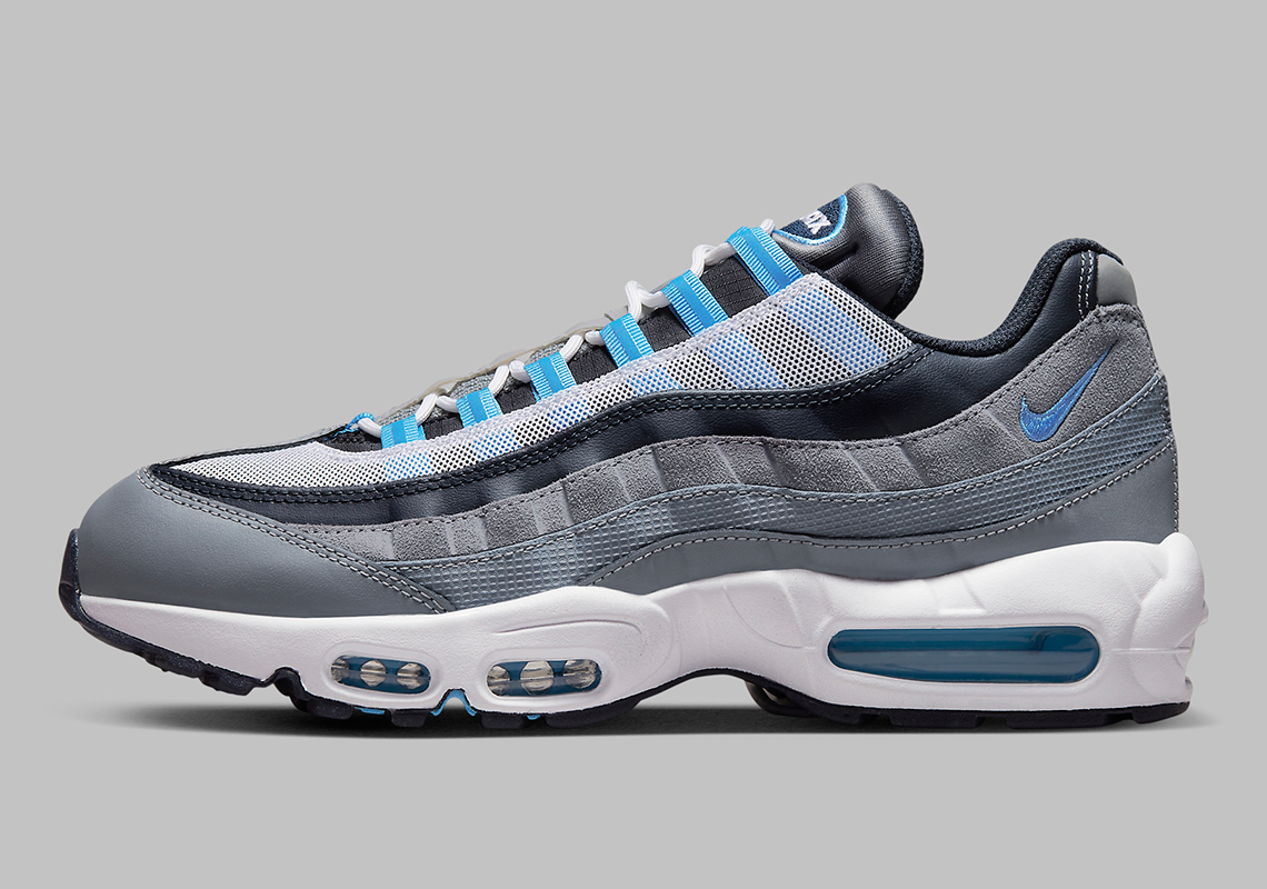 Varying Shades Of Blue Accent This Greyscale Nike Air Max 95