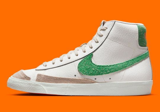 Spring 2023-Ready Green And Orange Colors Share This Nike Blazer Mid ’77