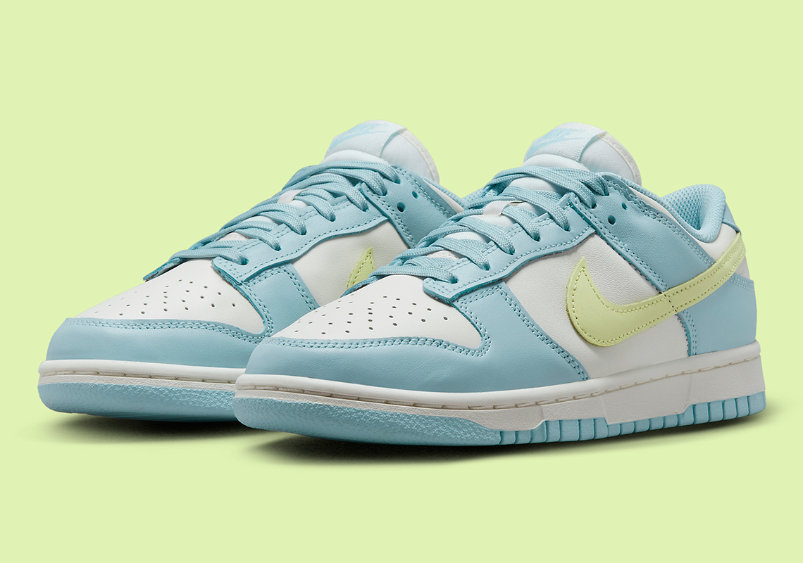 The Nike Dunk Low Appears In "Ice Blue" Styling For Women