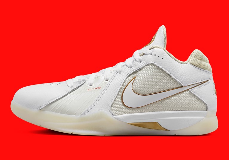 Size 9.5- Nike Zoom KD 3 White Metallic Gold Zoom KD 3  main image 4