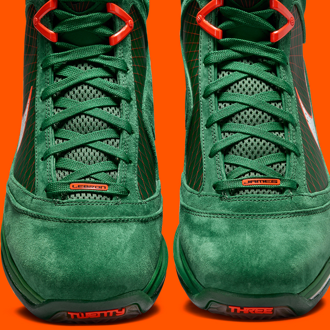 Nike Lebron 7 Famu Gorge Green Total Orange Dx8554 300 6