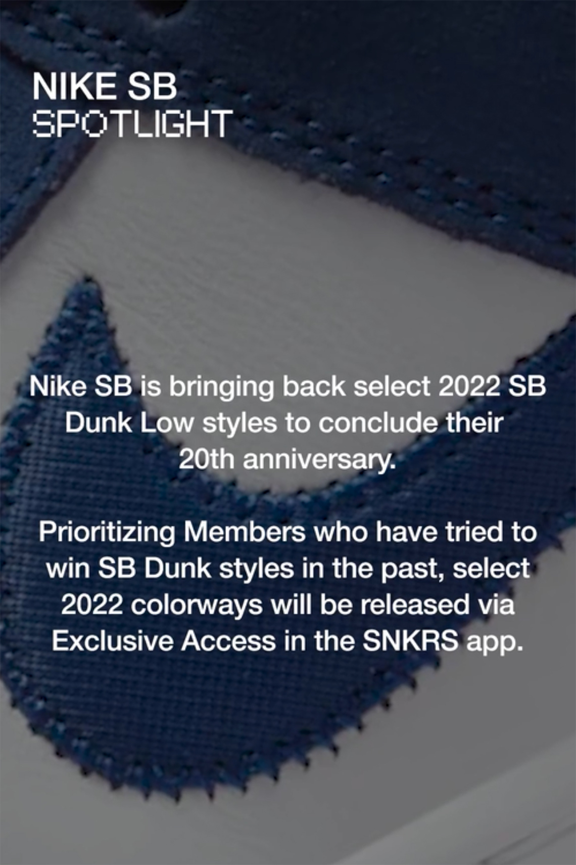 Nike Sb Dunk 20th Anniversary Restock 2