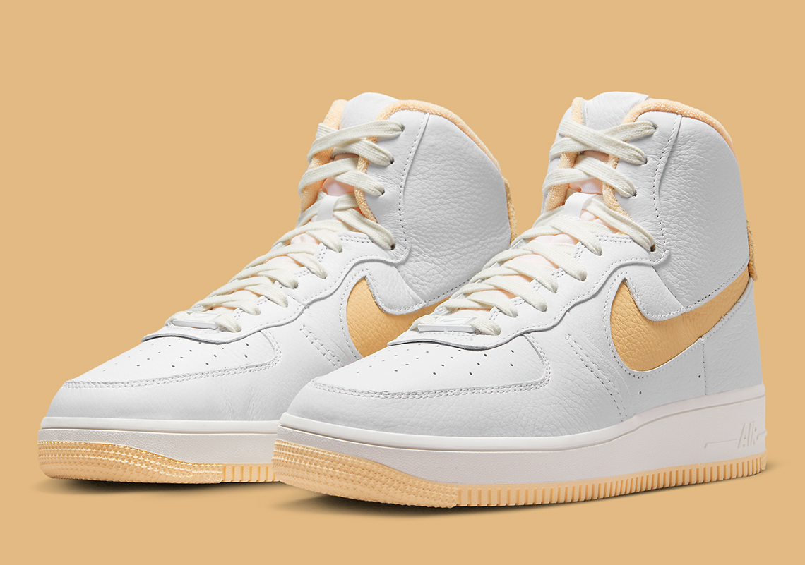 The Nike Air Force 1 High Sculpt Dons “White” And “Team Gold”