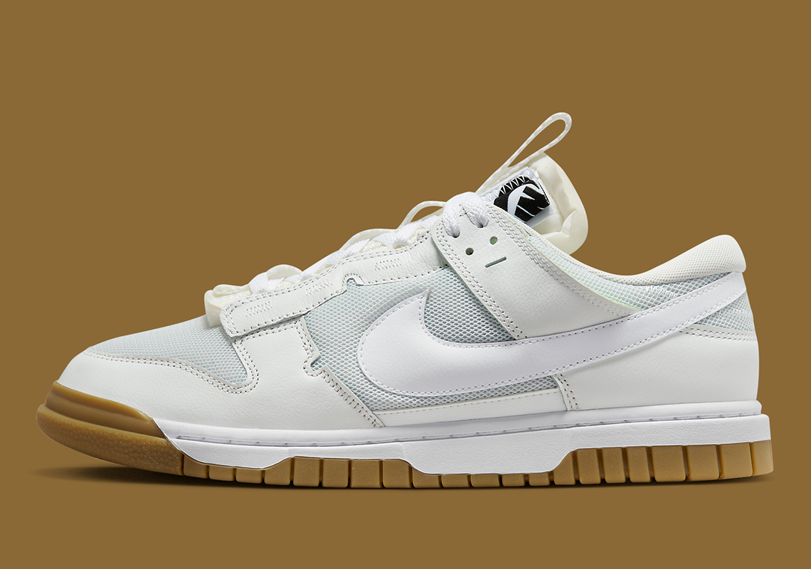 The Nike Dunk Low Remastered Appears In "White/Gum" Colorway