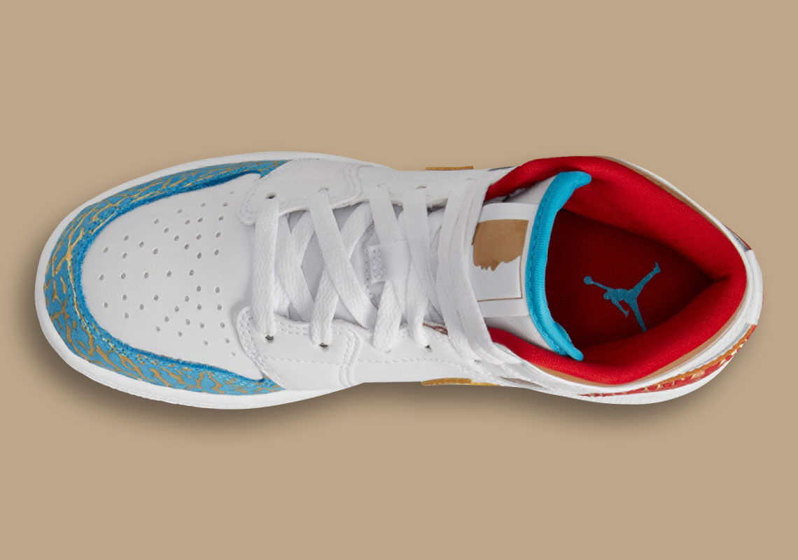 half blue half red jordan 1s