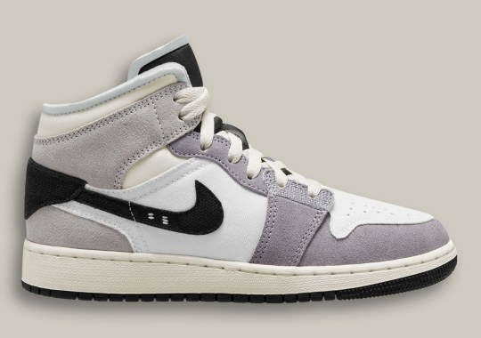 The Air look Jordan 1 Mid Craft Reappears With "Cement Grey" Panels