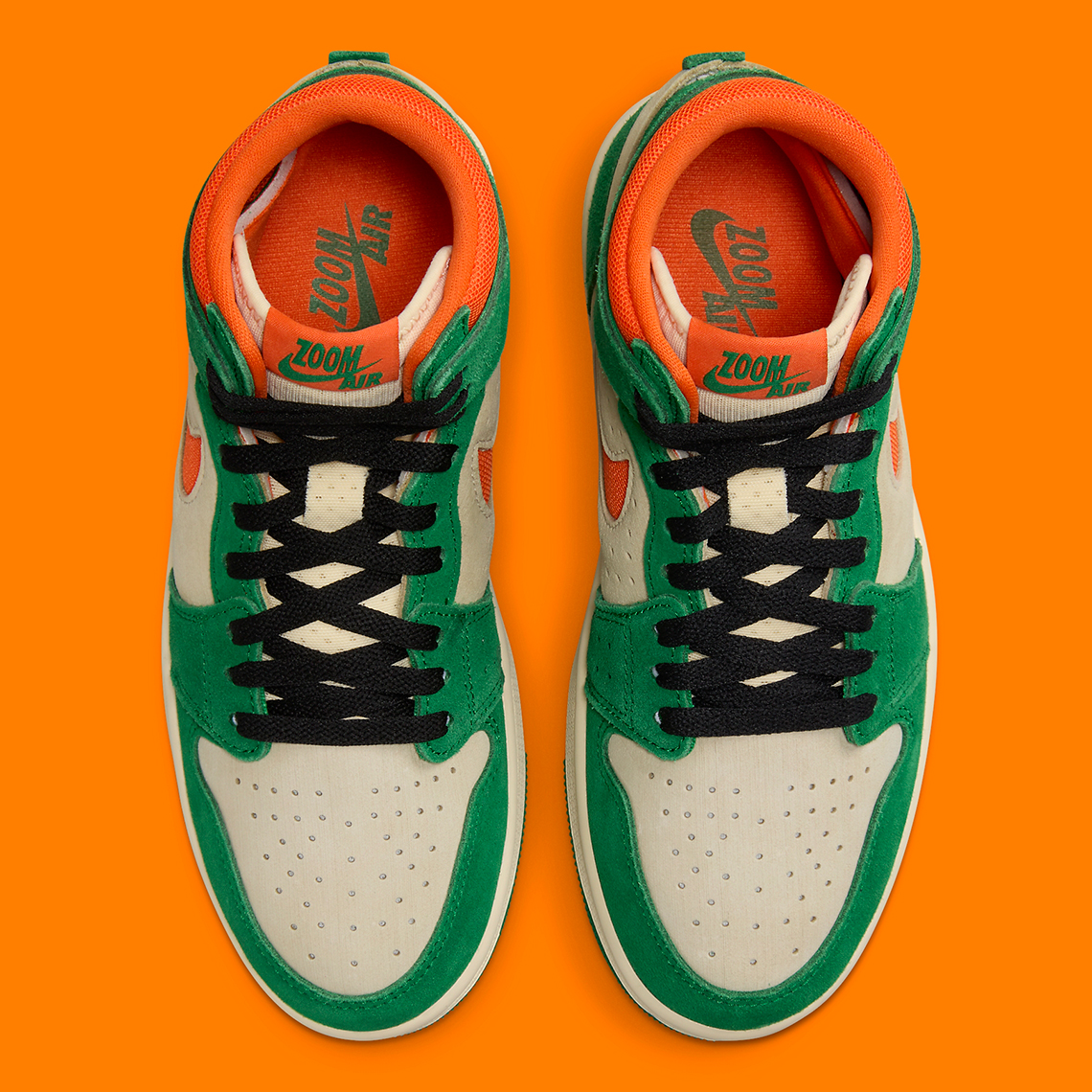 Green orange hot sale jordans