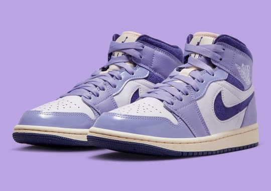 The Air Jordan 1 Mid Appears In Shades Of Purple