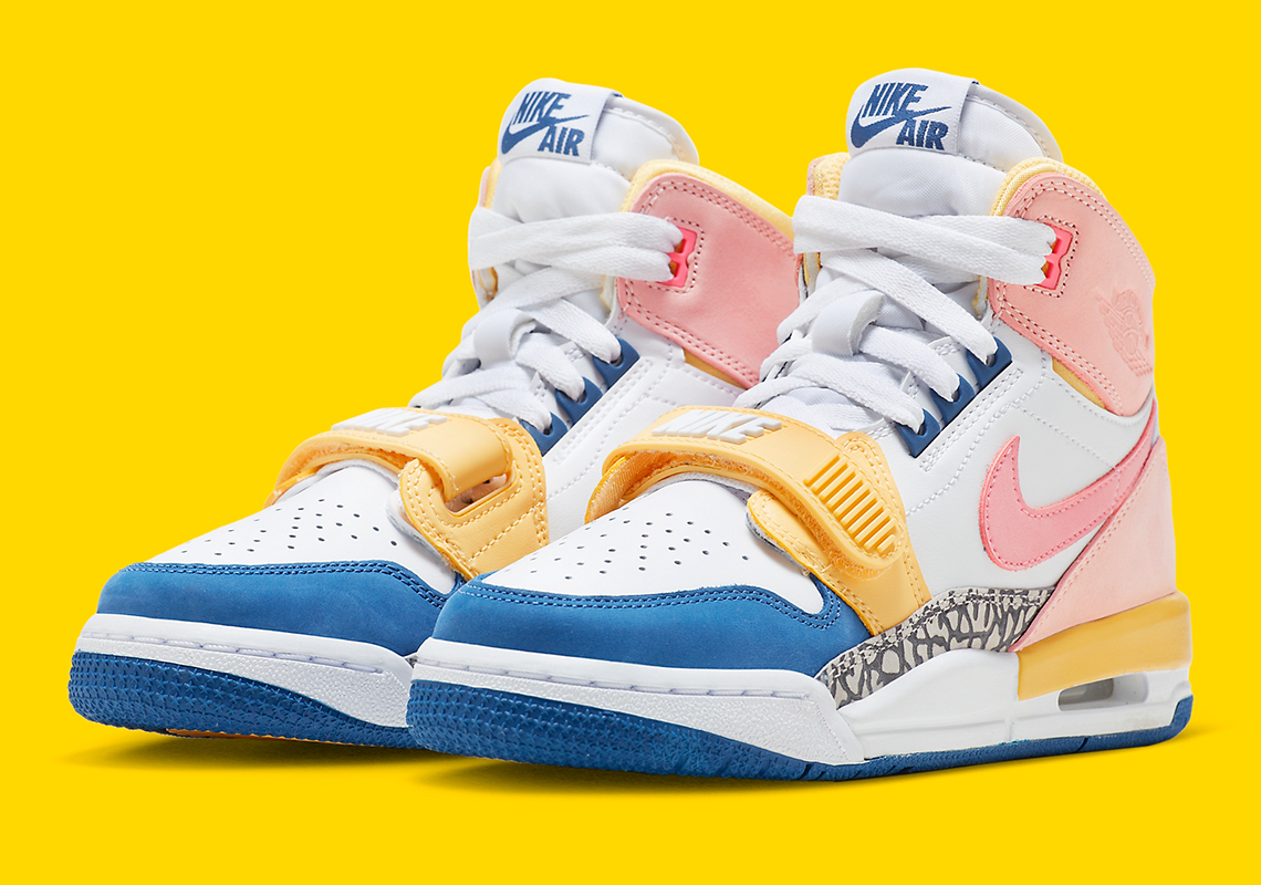 The Jordan Legacy 312 "Multi-Color" Combines Pink, Citrus, And Blue Shades