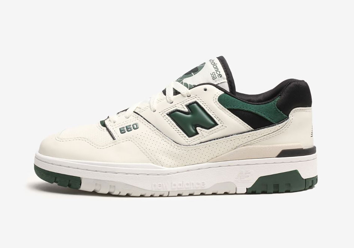 MENS New Balance  550 (White and Green) – Nouveau