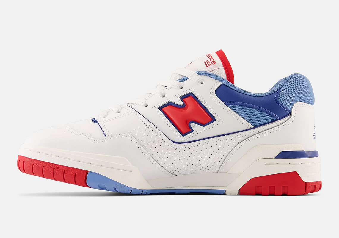 New Balance 574 Marathon Running Shoes Sneakers US574CM2 White Blue Red Bb550nch 2