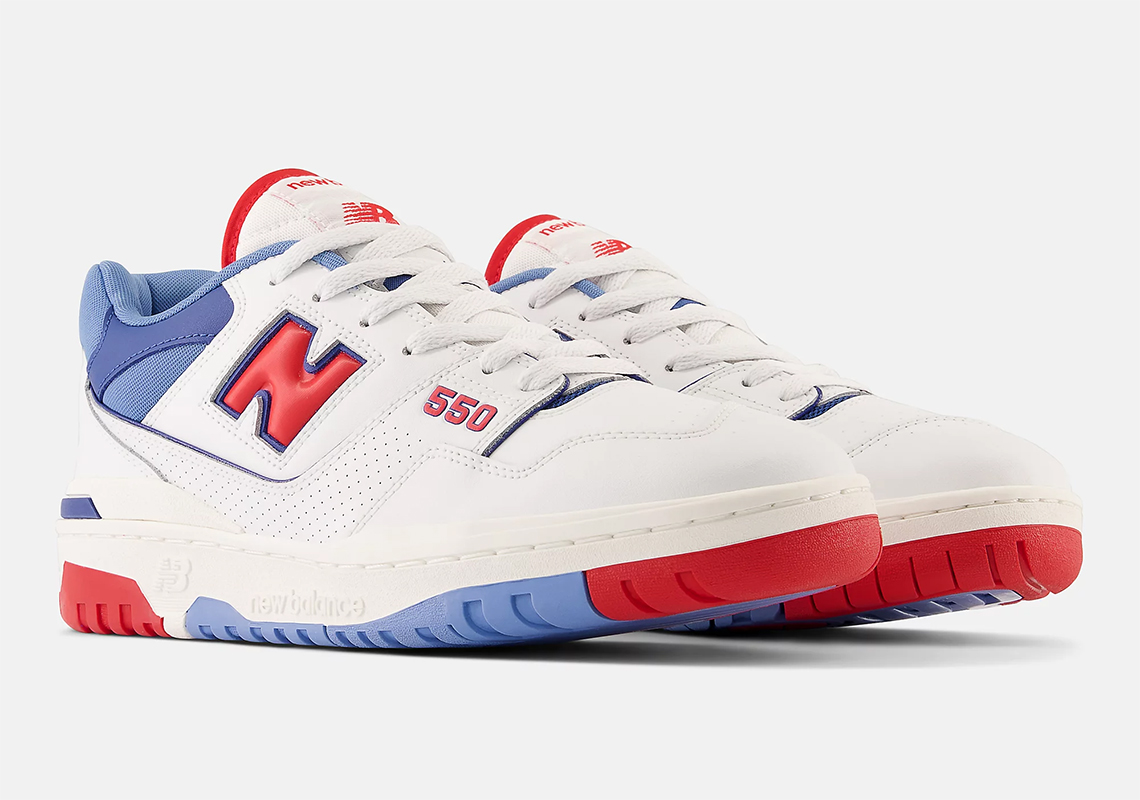 New Balance 550 White Blue Red Bb550nch 4