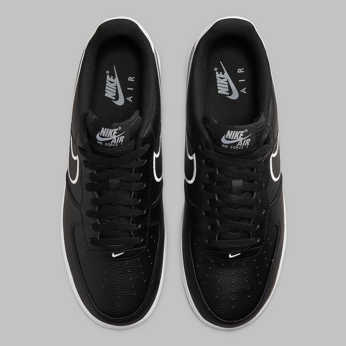 nike air force black white low