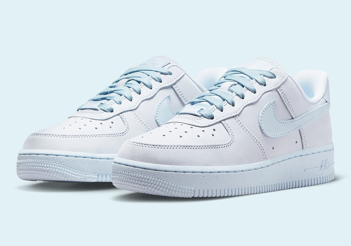 Monochromatic Ice Blue Blankets The Nike Air Force 1 Low