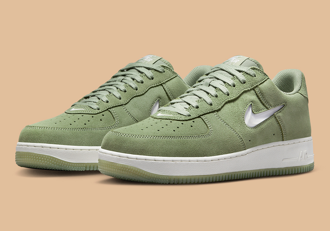 Official Nike Air Force One Low Premium Oil Green