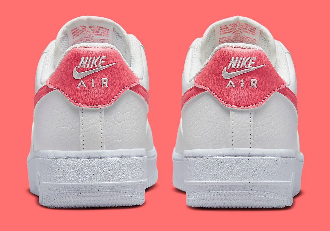 Nike Air Force 1 Women's in White/Oracle Pink