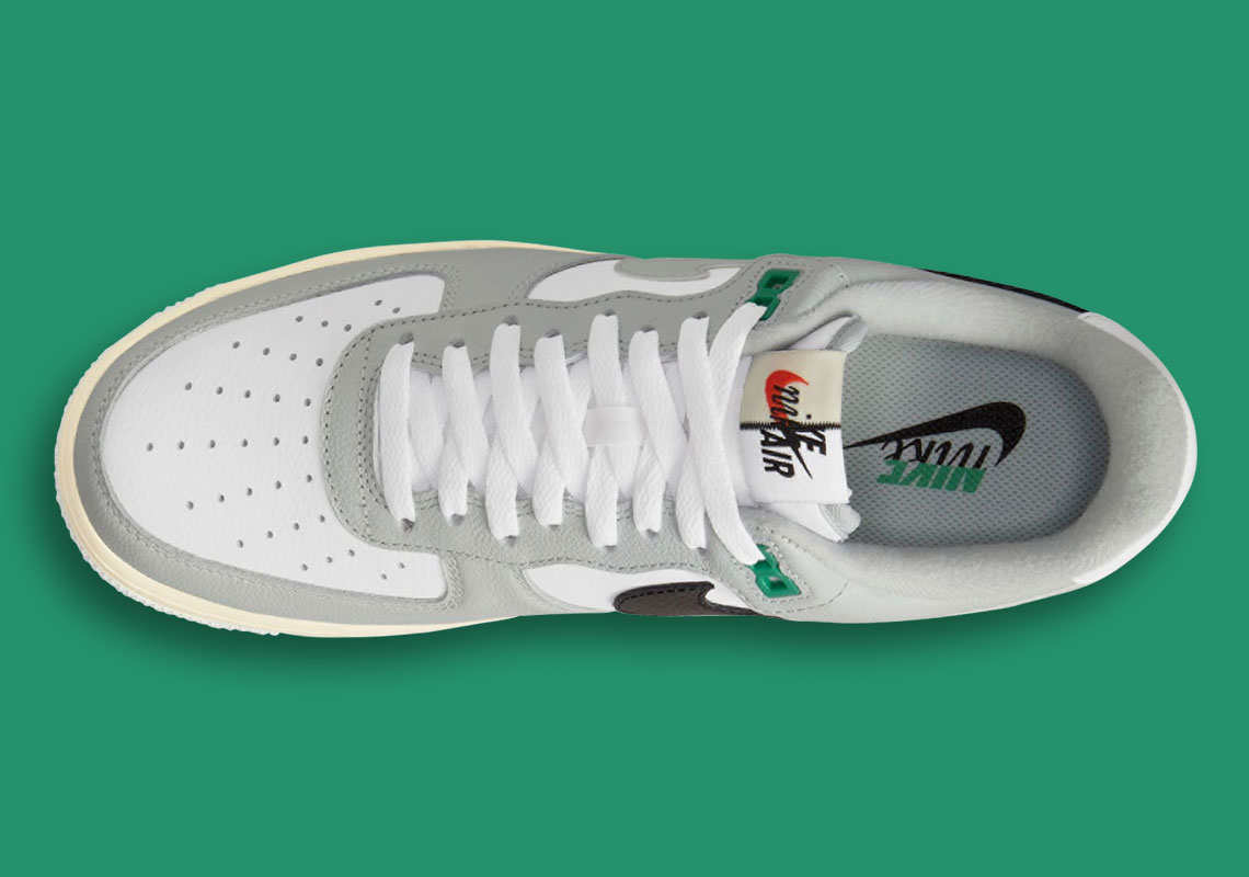 nike air force 1 black and white split