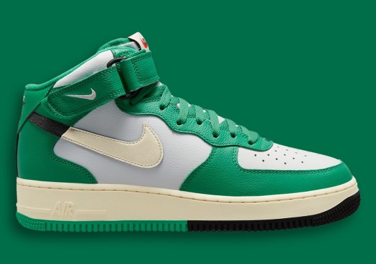 The Next Nike Air Force 1 Mid “Split” Dresses Up In Green, Grey, And Off-White Shades