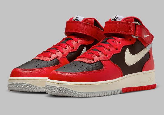 A Split “Bred” Makeover Covers This Nike Air Force 1 Mid