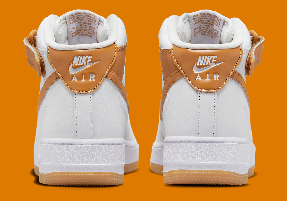 Nike Grade School Air Force 1 White/Desert Ochre