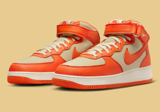 Team Gold And Total Orange Bring Fall Feels To The Nike Air Force 1 Mid