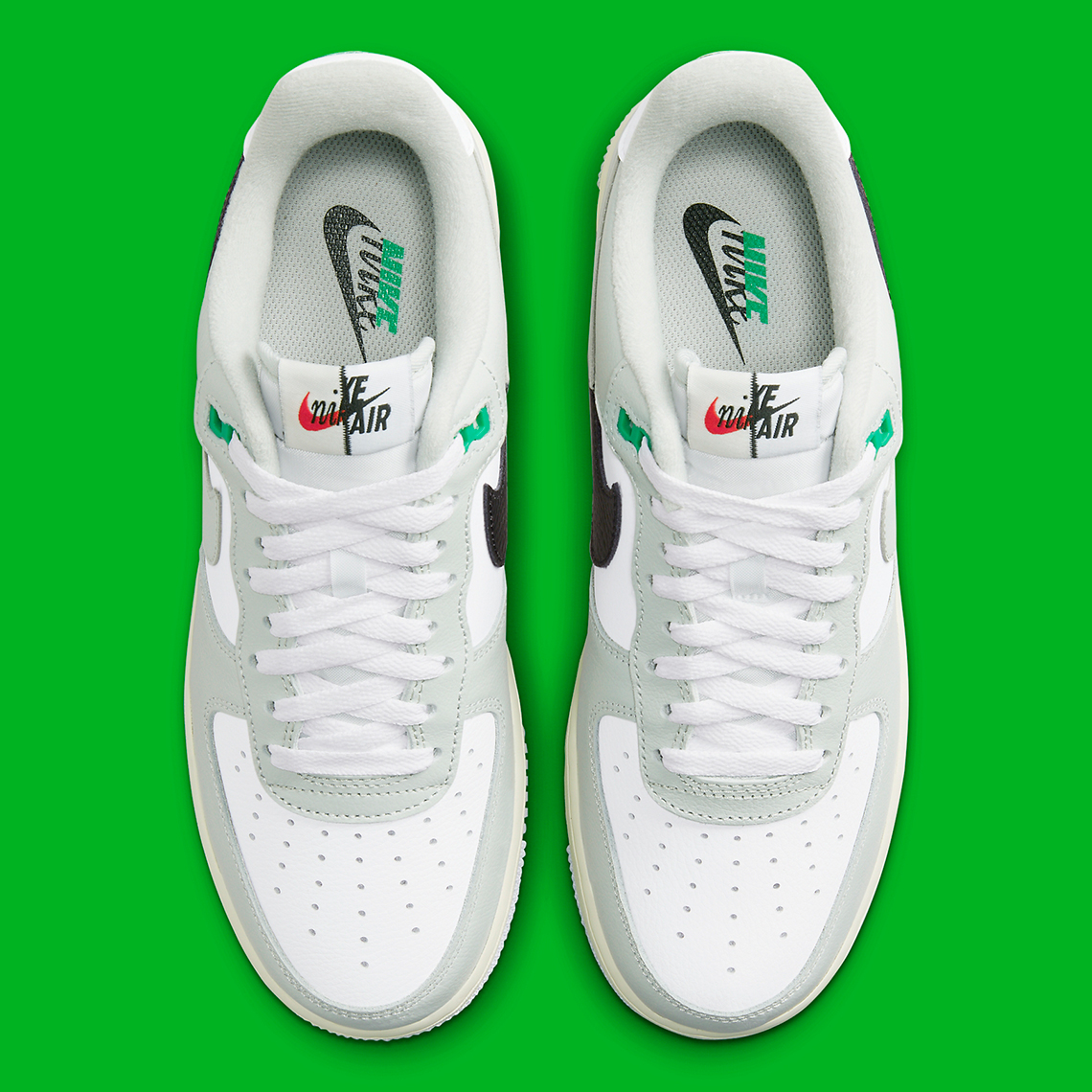 nike air force 1 black and white split