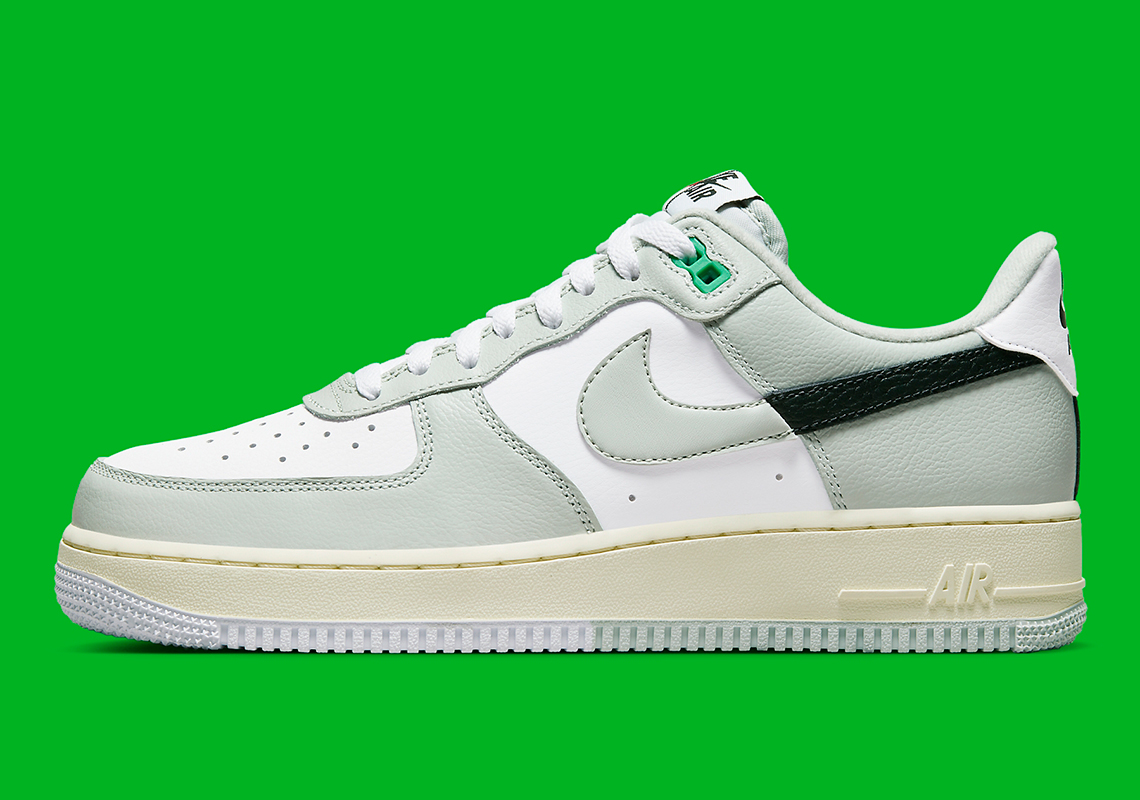 Nike AIR FORCE 1 '07 LV8 'Split' Green/Grey - LIGHT SILVER/BLACK-LIGHT  SILVER-WHI