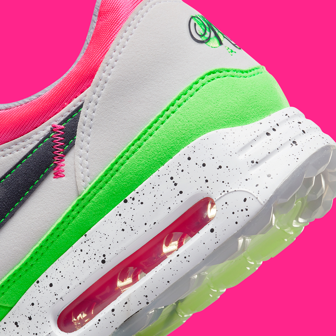 Nike Air Max 1 Golf Airbrush Green Pink 6