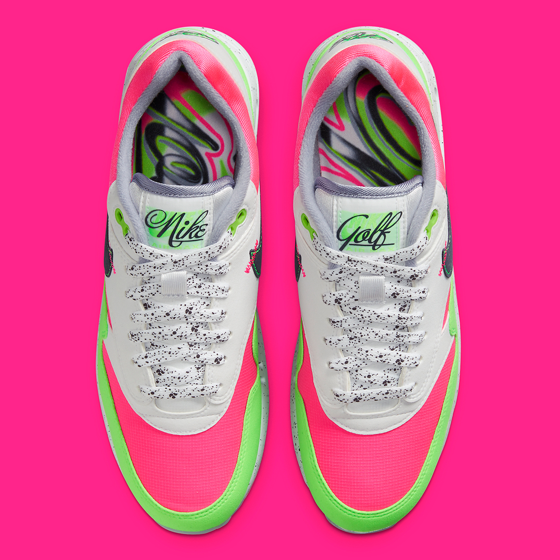 Nike Air Max 1 Golf Airbrush Green Pink 8