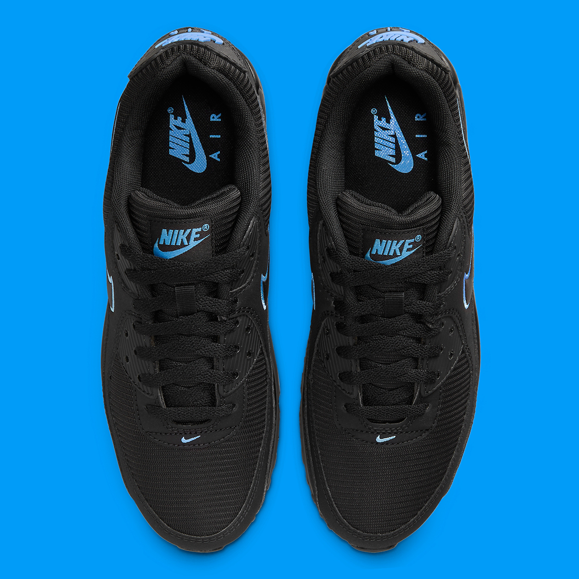 Nike Air Max 90 Black University Blue Fj4218 001 4