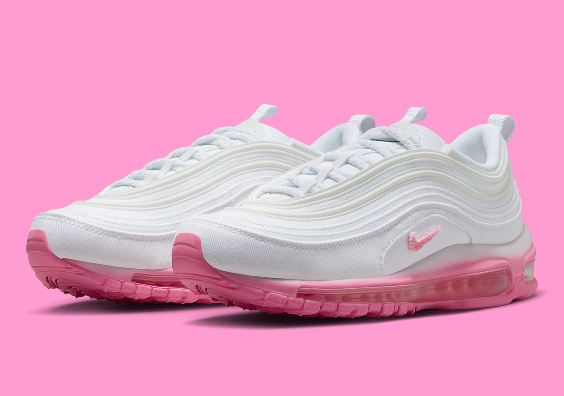 white and pink airmax 97