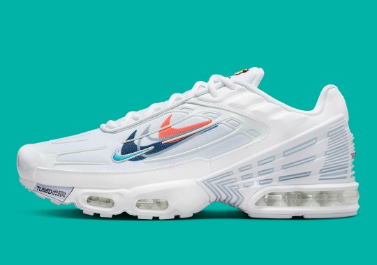 A Cluster Of Swoosh Logos Appear On The Nike Air Max Plus 3