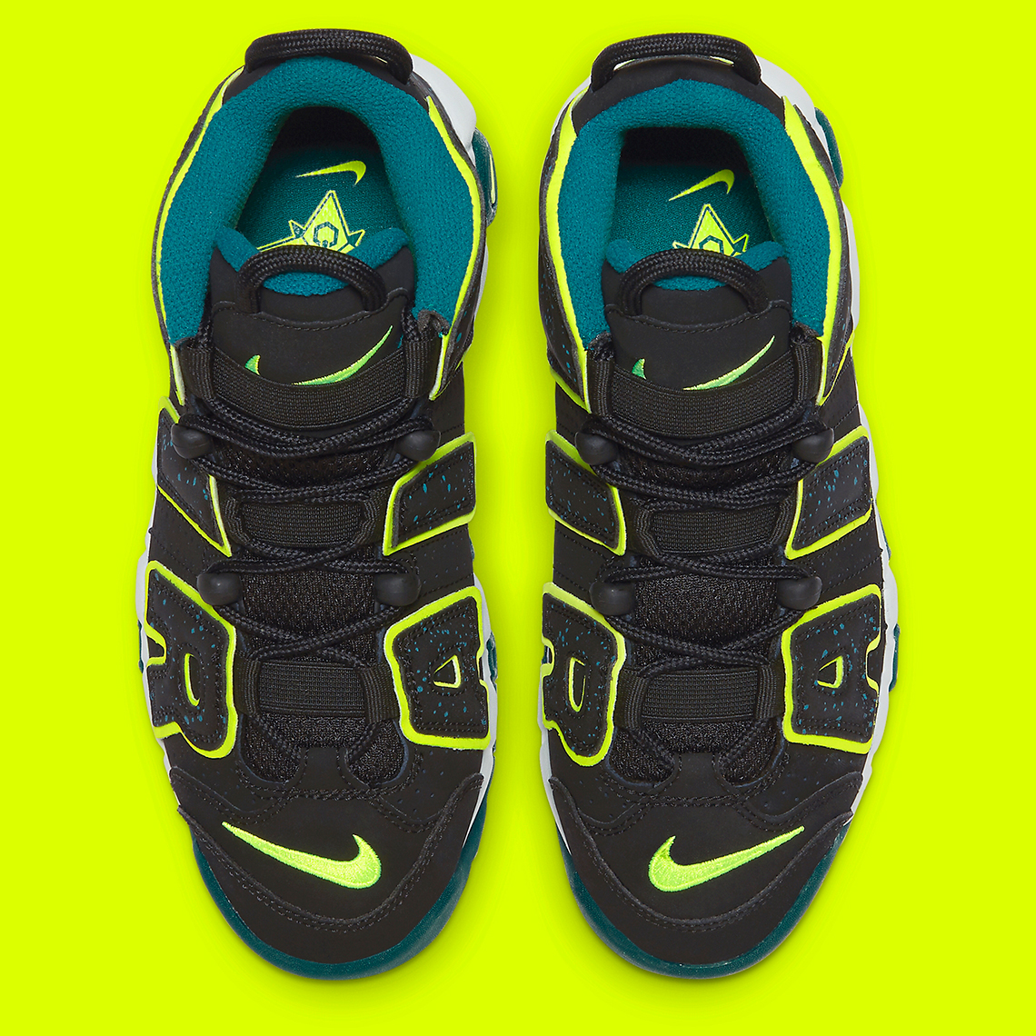 Uptempo black hotsell and green