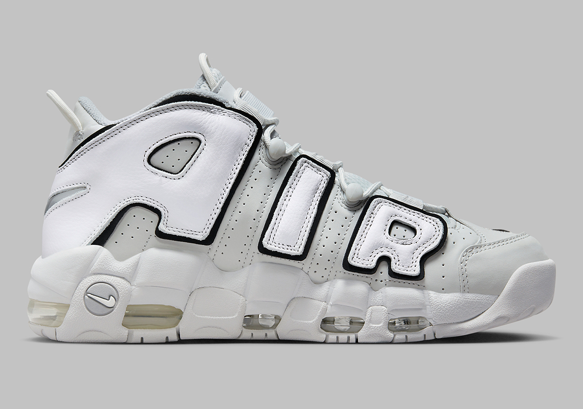 Nike (GS) Air More Uptempo Photon Dust/Metallic Silver-White-Black