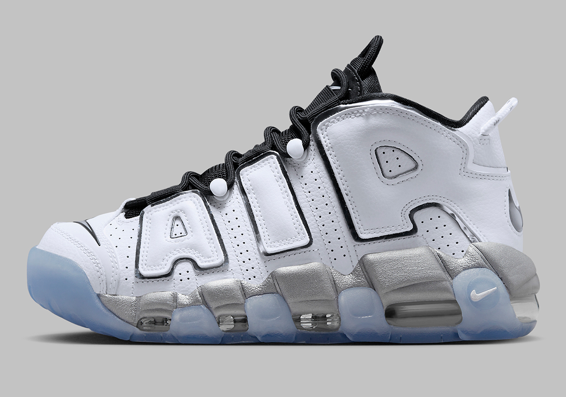 Nike air 2025 more uptempo silver