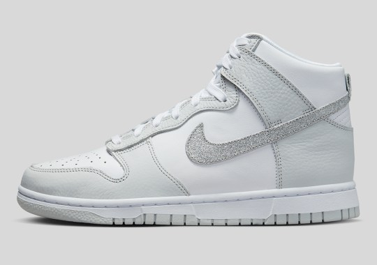 The Nike Dunk High Glams Up Its Swoosh With Silver Glitter