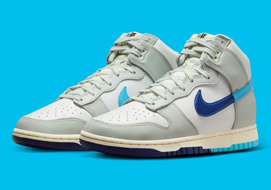 Split Branding And Two-Toned Soles Appear On This Upcoming Nike Dunk High