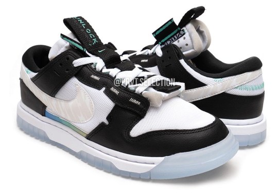 The Nike Dunk Low Remastered Dawns A Turquoise Accented Panda Scheme