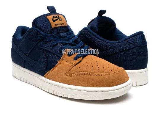 The Nike names SB Dunk Low Indulges In A "Wheat" Toe Cap
